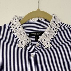 Embroidered Collar on Button Up